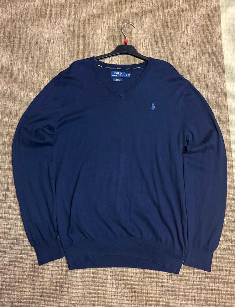 Polo Ralph Lauren Navy Blue V-Neck Sweater
